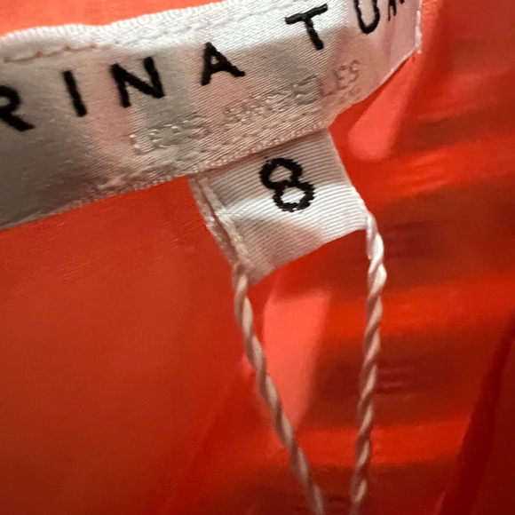 Trina Turk Sheath Dress size 8 never worn orange/white - Picture 3 of 3